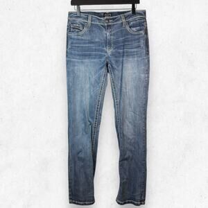 Petrol Jeans Women's 30 L34 Size 8 Mid Rise Boot Cut "Tess" Missing Button